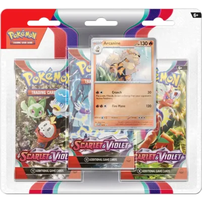 Pokemon: Scarlet & Violet - 3 Booster Pack Blister (Arcanine)